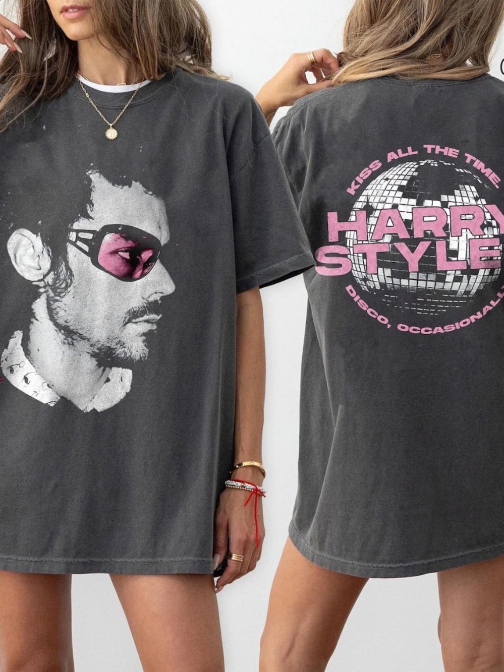 Comfort Colors Pepper Tee with Pink Graphic